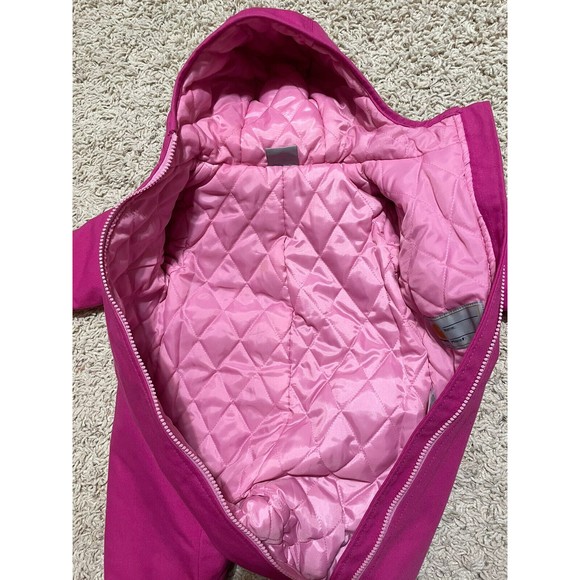 Carhartt Infant Sz 6 Hot Pink Bunting Snowsuit Insulated Quilt-Lined EXCELLENT - Picture 10 of 11